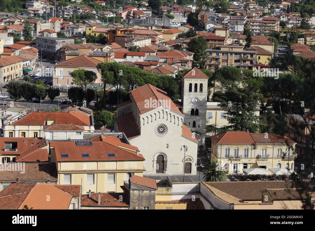 Vista panoramica della città di Sora in provincia di Frosinone Foto Stock