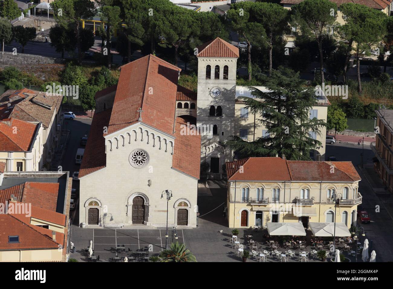 Vista panoramica della città di Sora in provincia di Frosinone Foto Stock