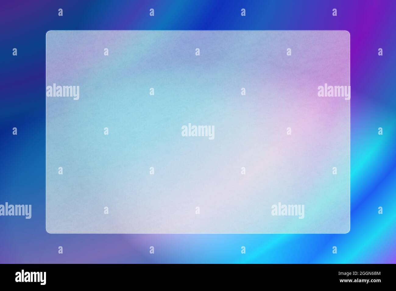 Lastra di vetro smerigliata opaca con grana ruvida. Telaio in plastica traslucida Illustrazione Vettoriale