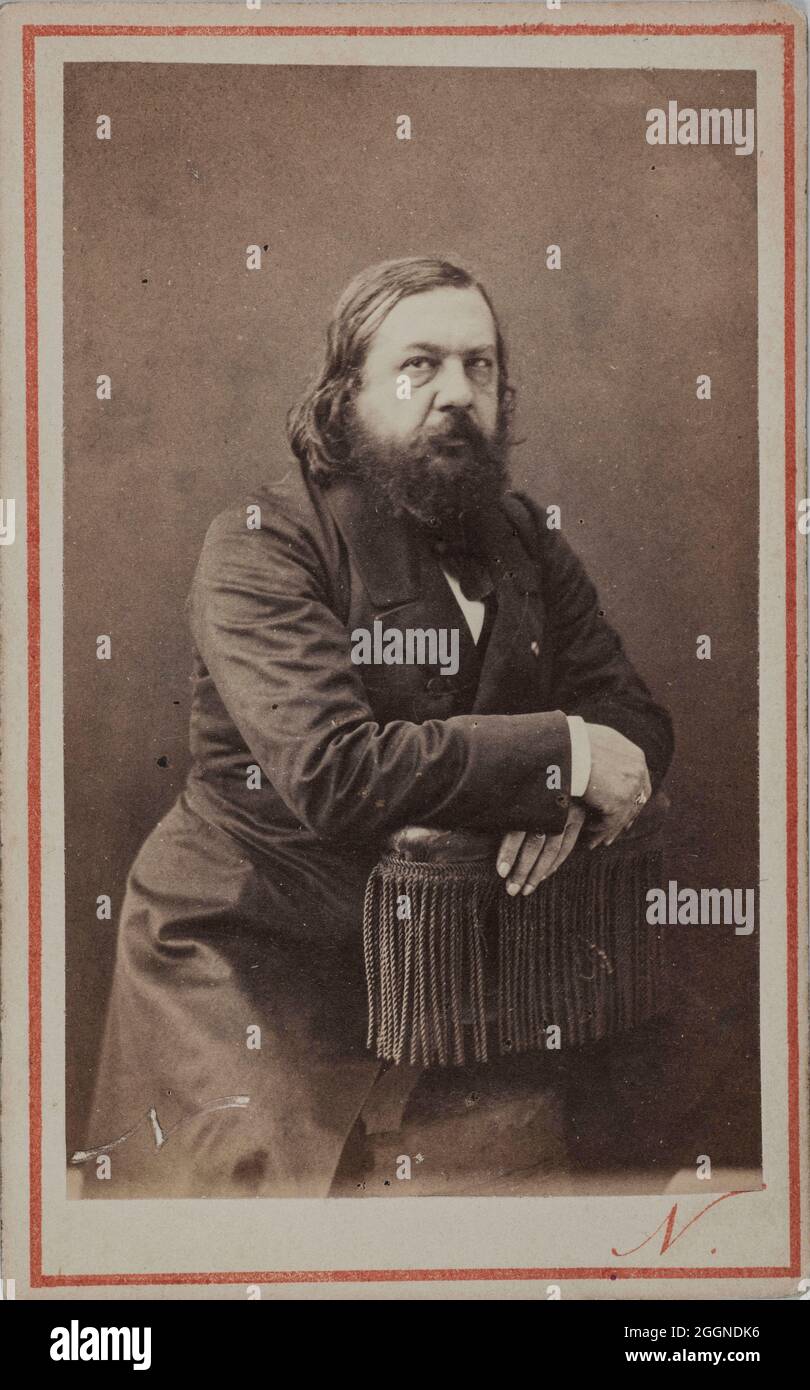 Ritratto del poeta Théophile Gautier (1811-1872). Museo: COLLEZIONE PRIVATA. Autore: Studio fotografico Nadar. Foto Stock