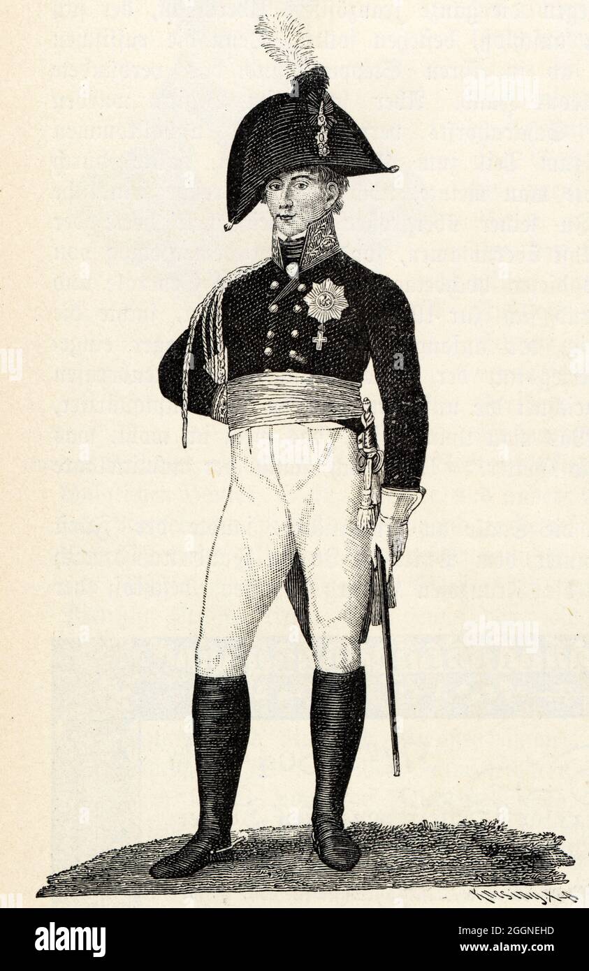 Principe Luigi Ferdinando di Prussia (1772-1806). Museo: COLLEZIONE PRIVATA. Autore: THEODOR KNESING. Foto Stock