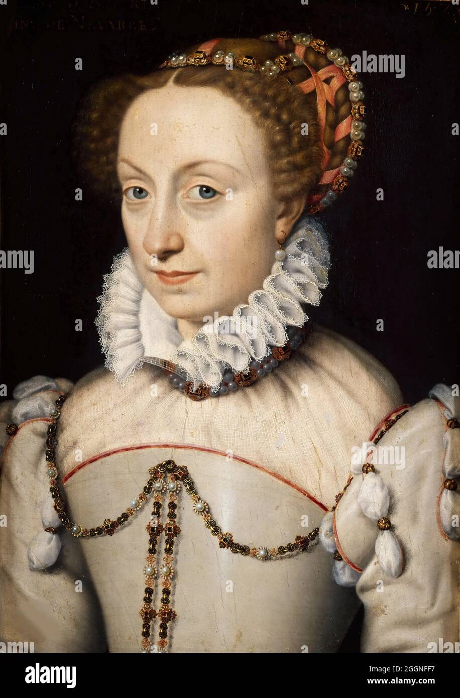 Jeanne d'Albret, Regina della Navarra (1528-1572). Museo: Musée Condé, Chantilly. Autore: FRANCESCO. Foto Stock