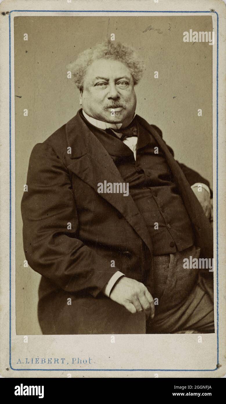 L'autore Alexandre Dumas père (1802-1870). Museo: COLLEZIONE PRIVATA. Autore: Alphonse Liébert. Foto Stock