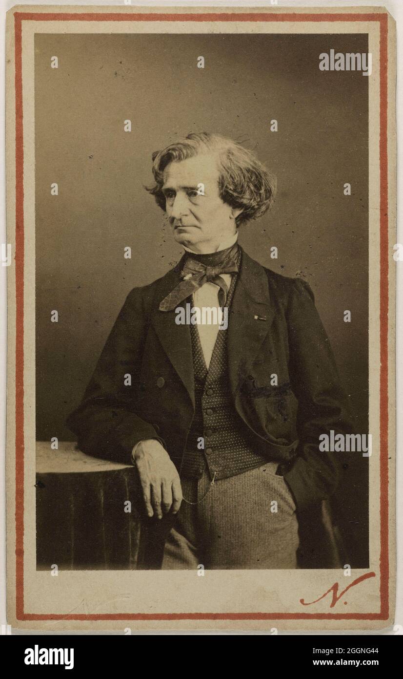 Ritratto del compositore Hector Berlioz (1803-1869). Museo: COLLEZIONE PRIVATA. Autore: Studio fotografico Nadar. Foto Stock