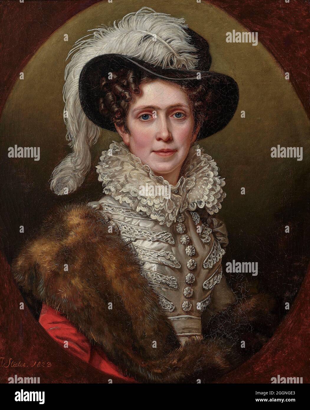Caroline di Baden (1776-1841), Regina di Baviera. Museo: COLLEZIONE PRIVATA. Autore: Joseph Karl Stieler. Foto Stock