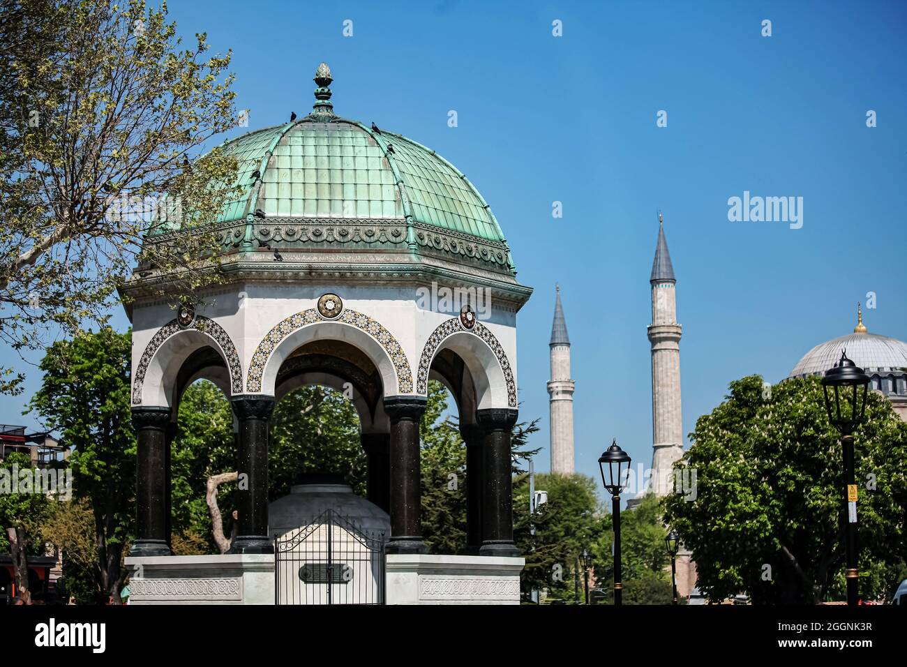 Fontana tedesca in piazza Sultanahmet, Istanbul Foto Stock