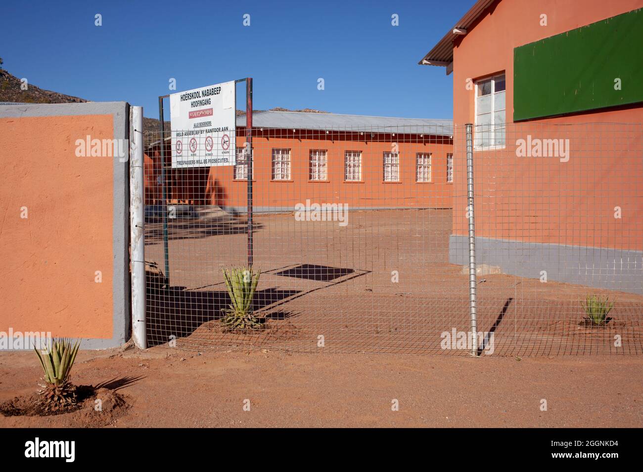 Hoërskool Nababeep: Un centro di apprendimento a Namaqualand Foto Stock