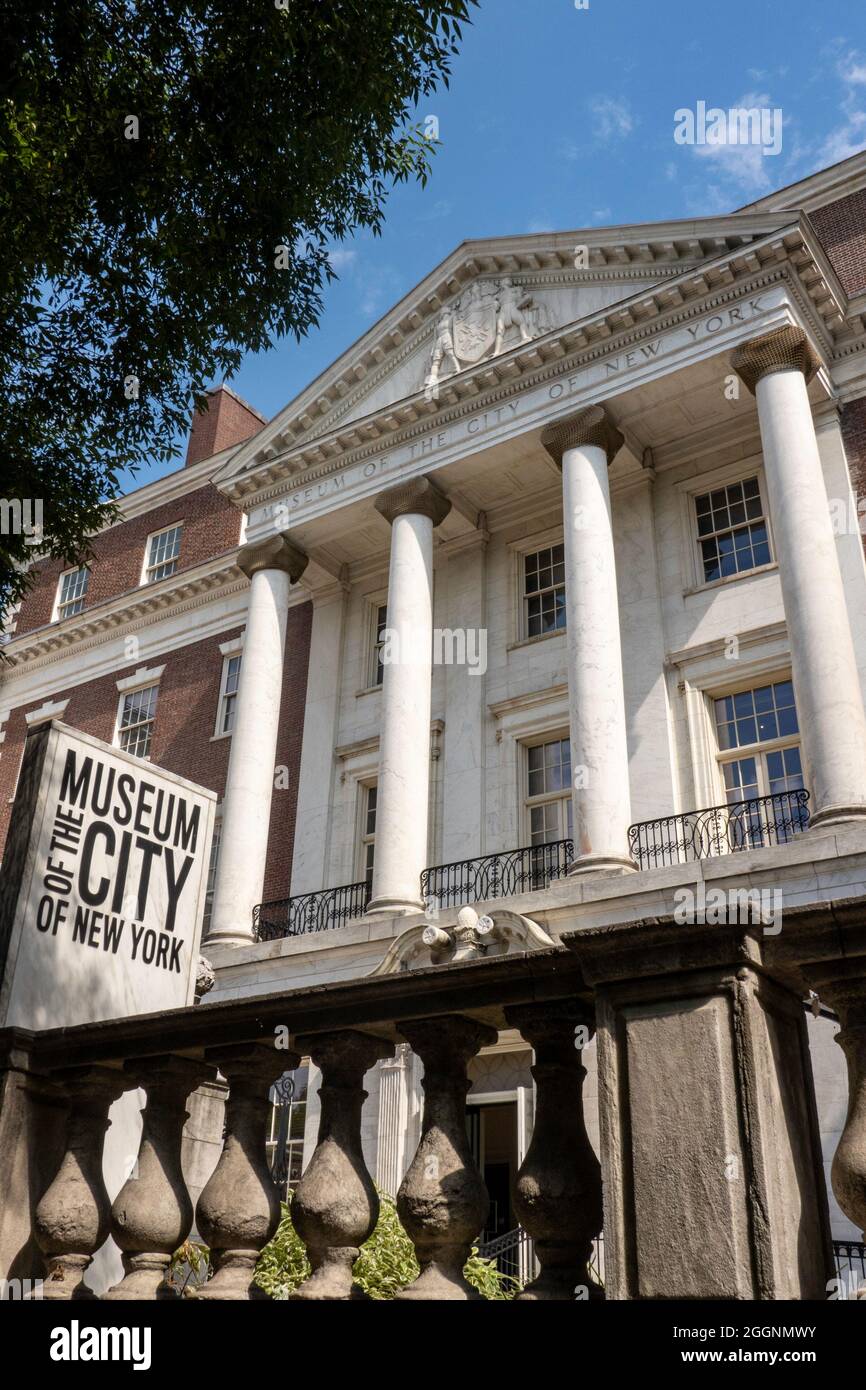 Museum of the City of New York si trova al 1220 Fifth Avenue, NYC Foto Stock