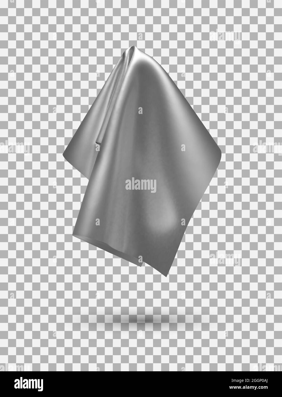 Tessuto dorato lucido, fazzoletto o tovaglia appesi Illustrazione Vettoriale