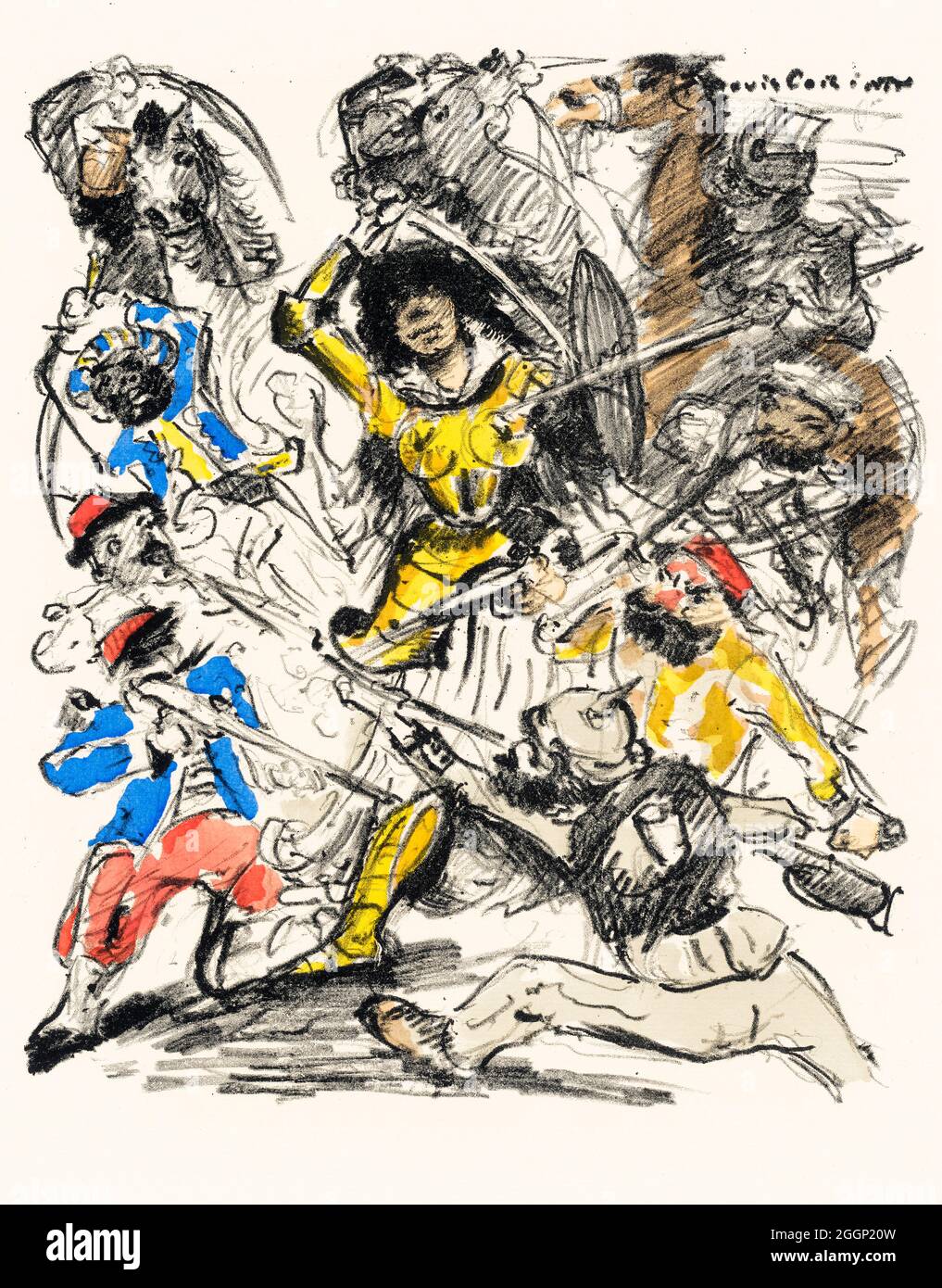 Lovis Corinth, la Maid of Orleans (Die Jungfrau von Orleans), stampa litografica, 1914 Foto Stock