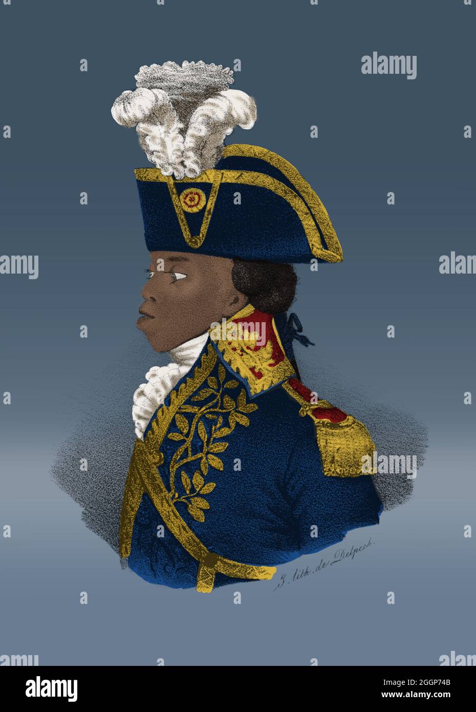 Toussaint l'Ouverture (Haitian, 20 maggio 1743 – Haitian, 7 aprile 1803) è stato un generale haitiano che trasformò un'insurrezione schiava in un movimento, la rivoluzione haitiana. Foto Stock