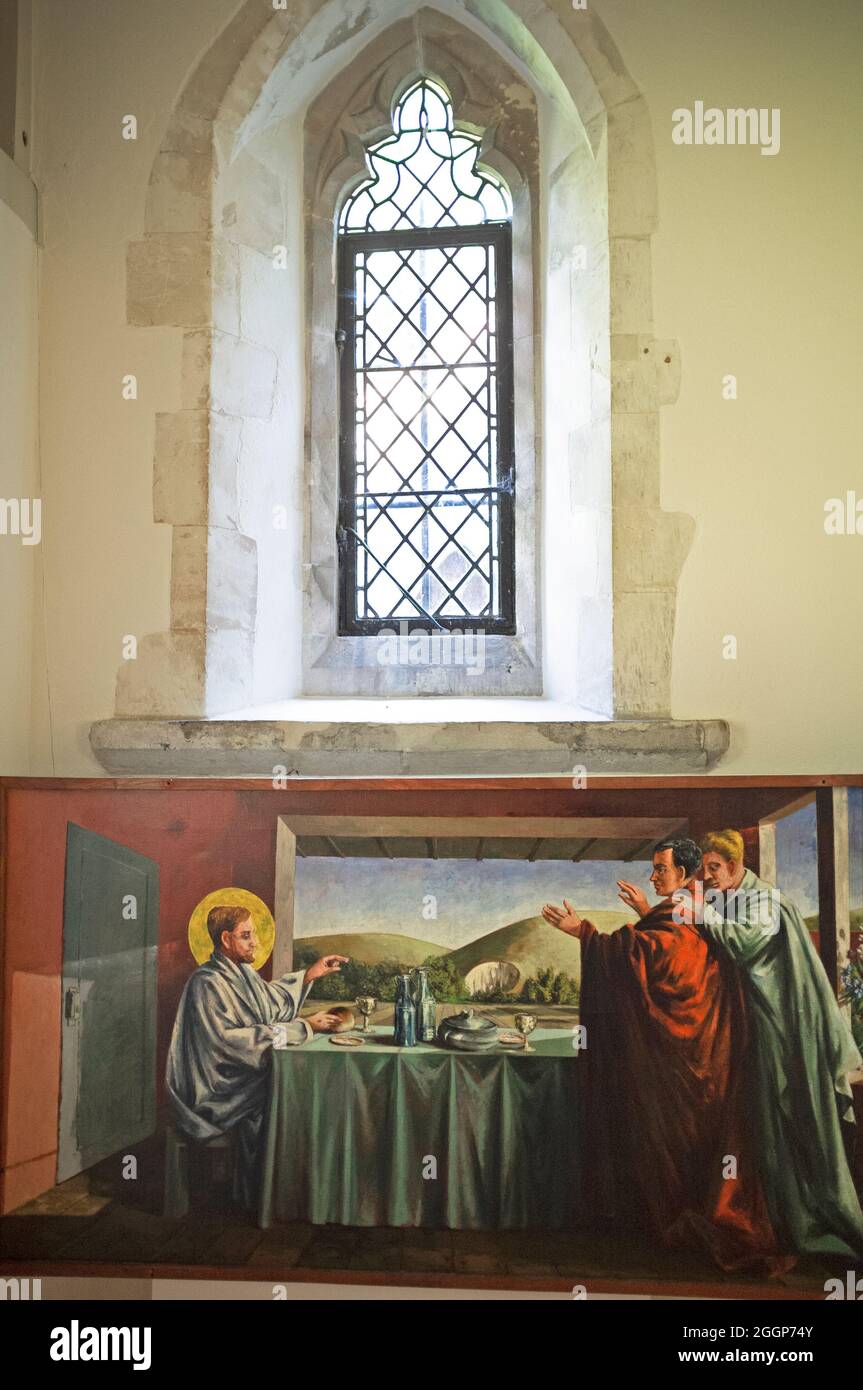 I dipinti degli artisti Bloomsbury nella chiesa di Berwick, East Sussex Foto Stock