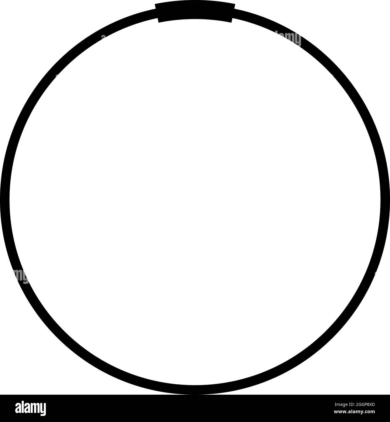 Camp con collegamento filettato per pipelHomut Reten fissaggio per pipe icona colore nero disegno vettoriale stile piatto immagine semplice Illustrazione Vettoriale