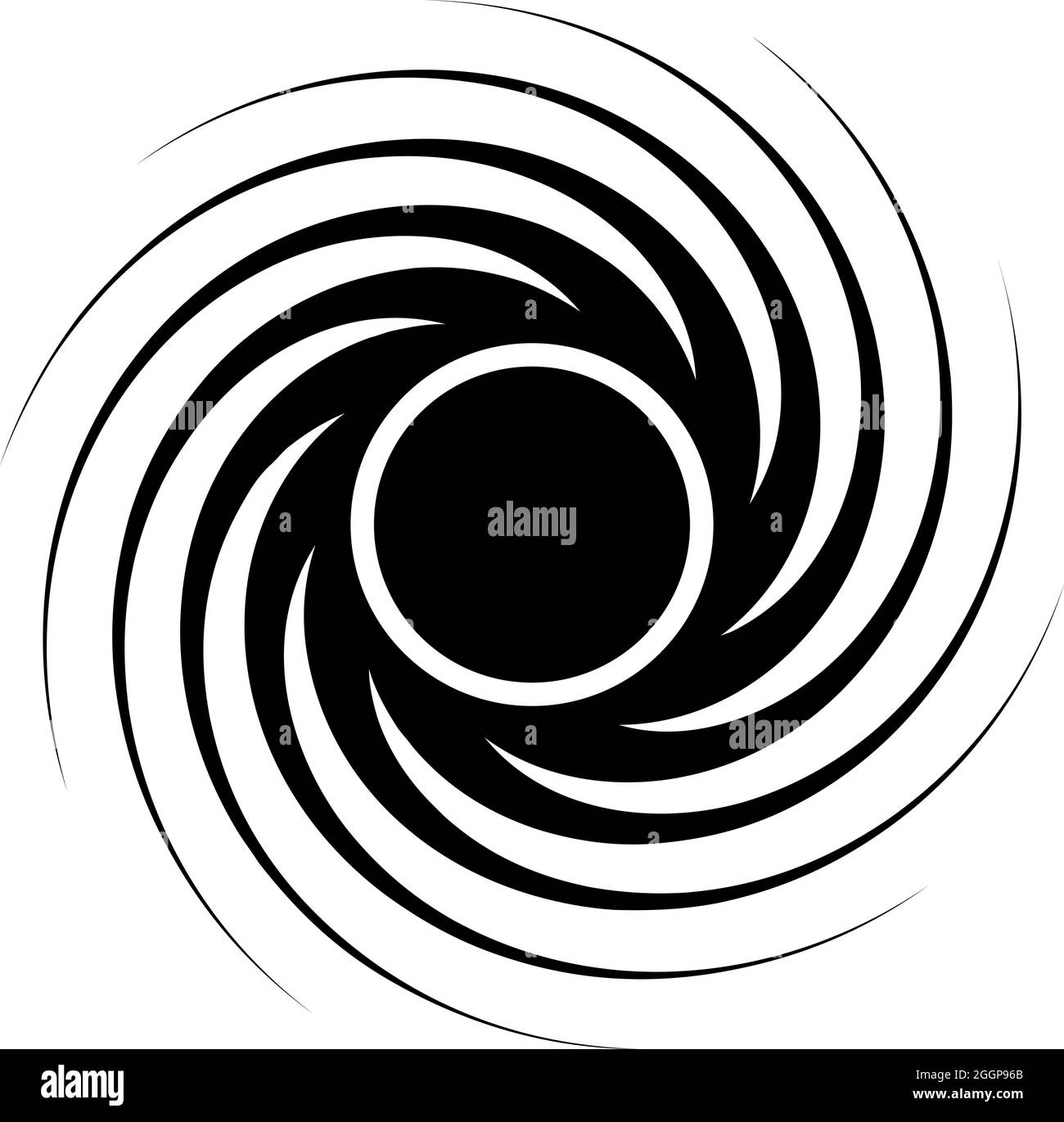 Foro nero spirale forma vortex portale icona colore nero vettore illustrazione stile piatto semplice immagine Illustrazione Vettoriale