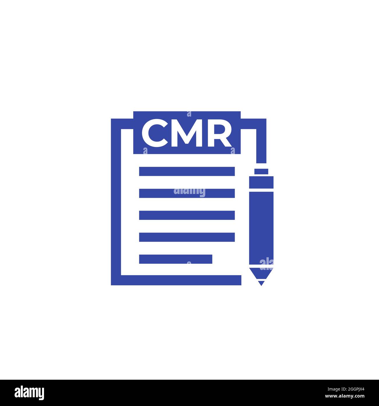 Icona del documento di trasporto CMR su bianco, vettore Immagine e  Vettoriale - Alamy