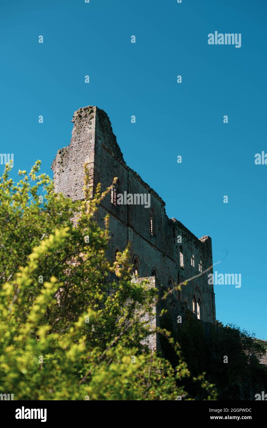 Chepstow Castle, Galles, aprile 2021. Foto Stock