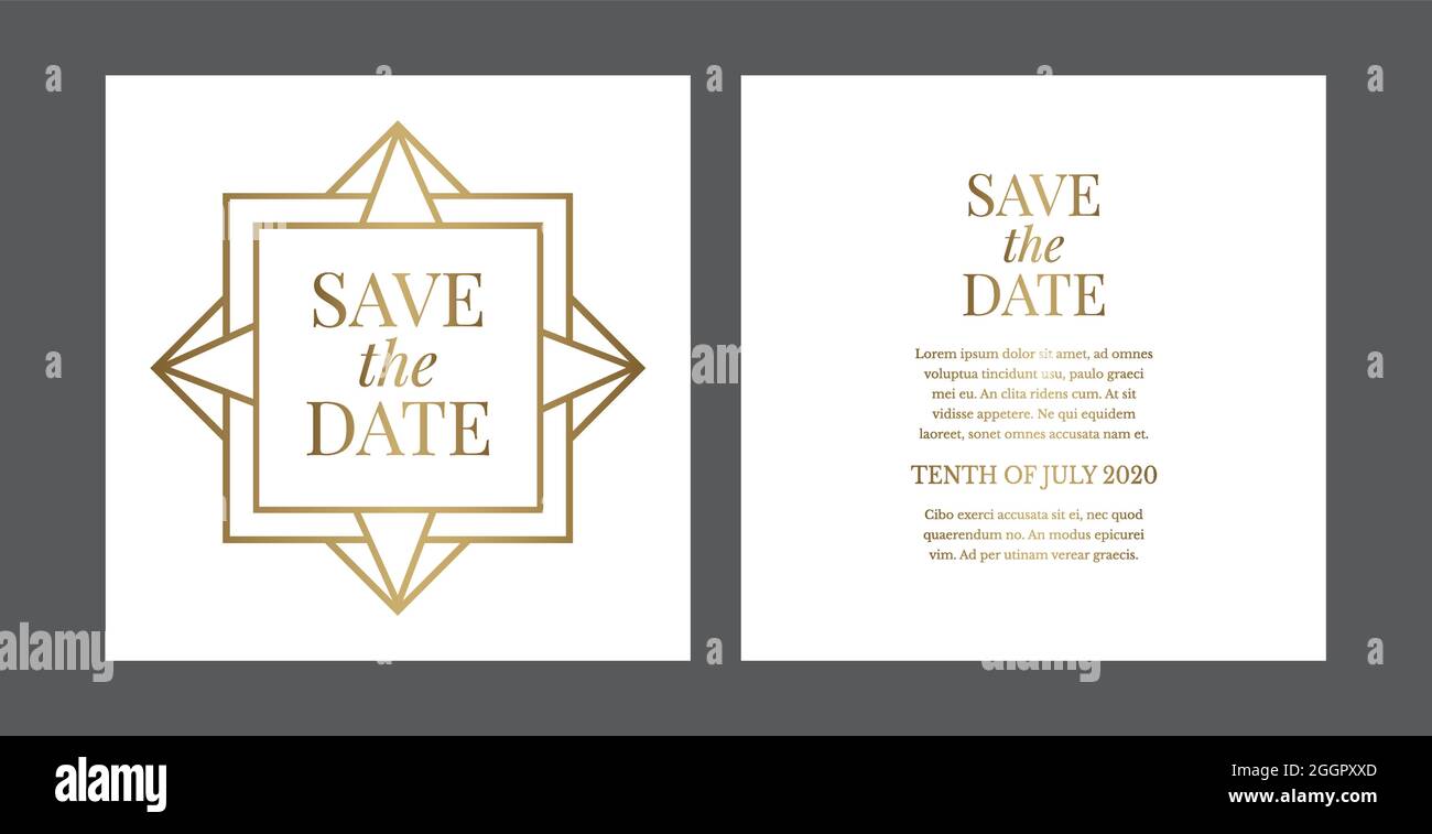 Elegante Salva l'invito alla data Illustrazione Vettoriale