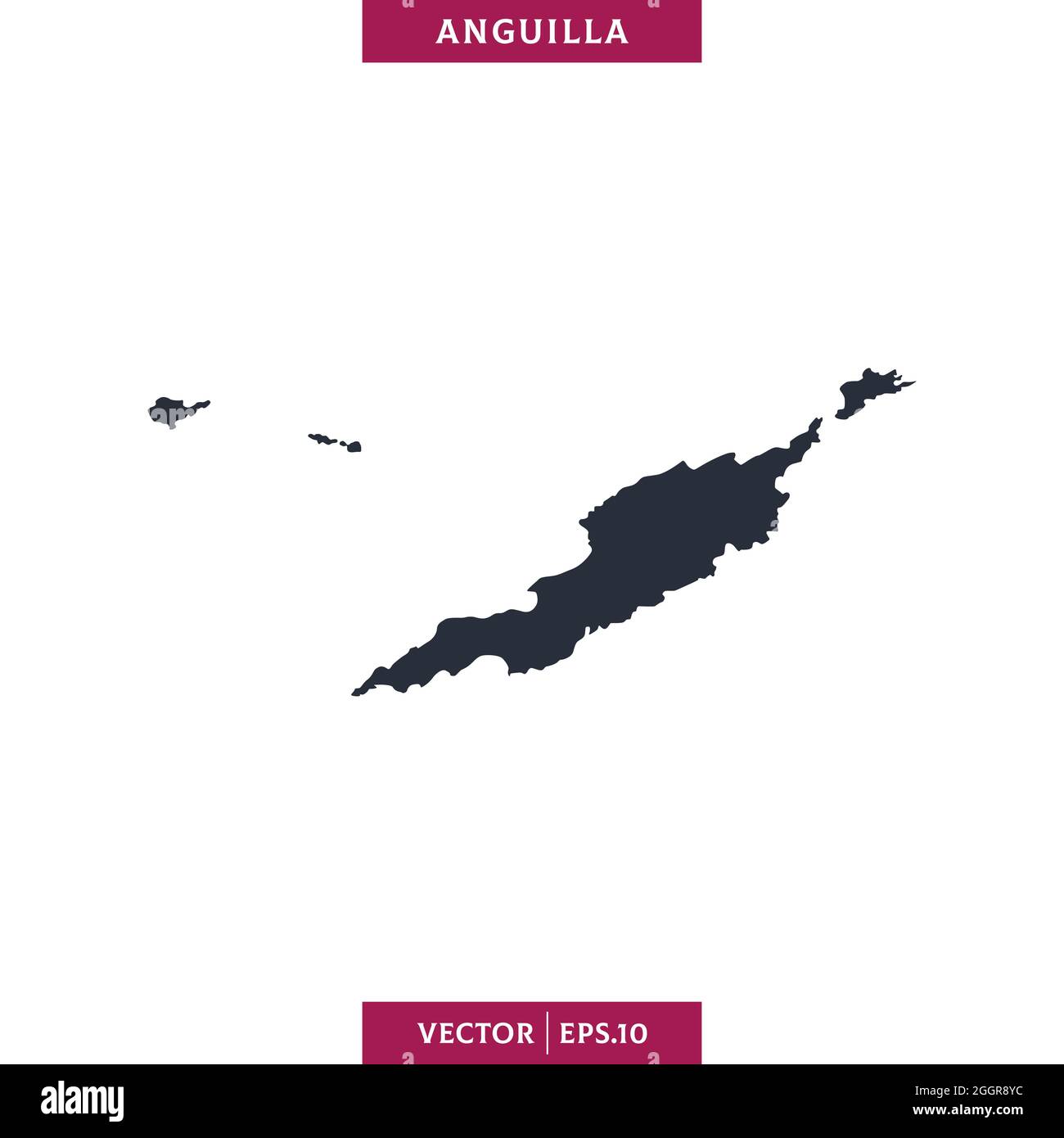 Mappa dettagliata del modello di disegno per l'illustrazione del vettore Anguilla. Vettore eps 10. Illustrazione Vettoriale