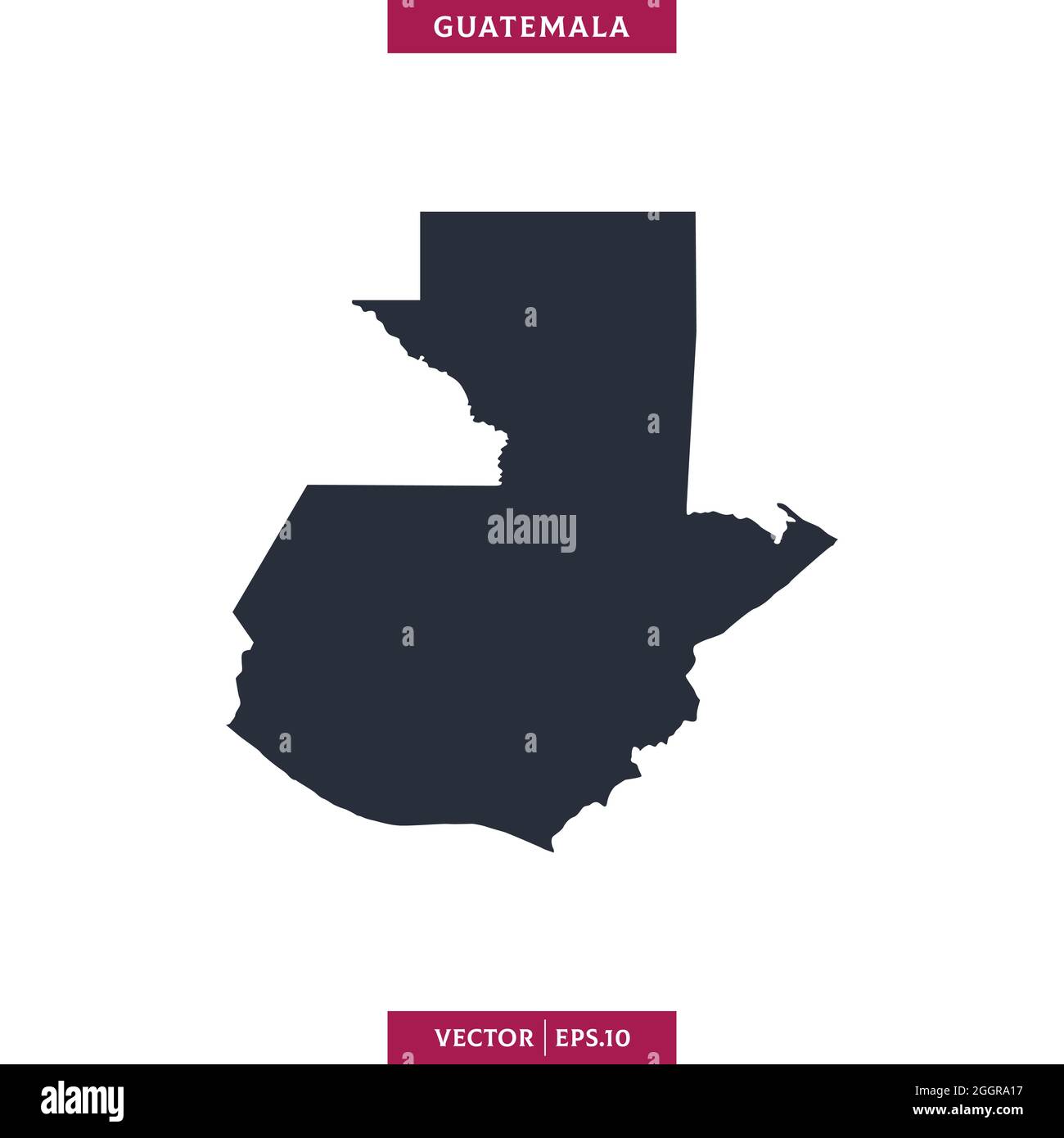 Mappa dettagliata del modello di disegno di illustrazione del vettore Guatemala. Vettore eps 10. Illustrazione Vettoriale