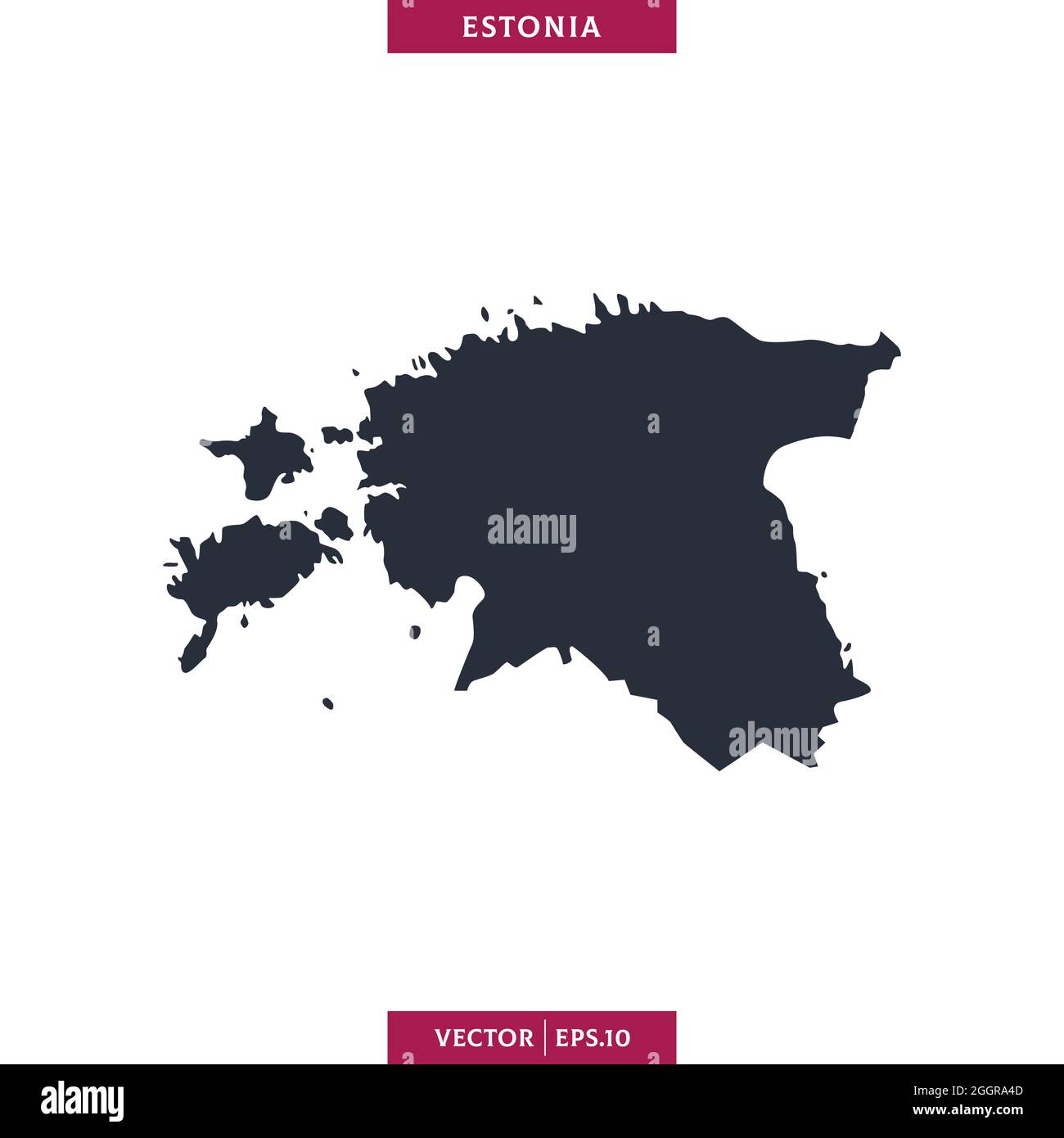 Mappa dettagliata del modello di disegno di illustrazione di stock vettoriale Estonia. Vettore eps 10. Illustrazione Vettoriale