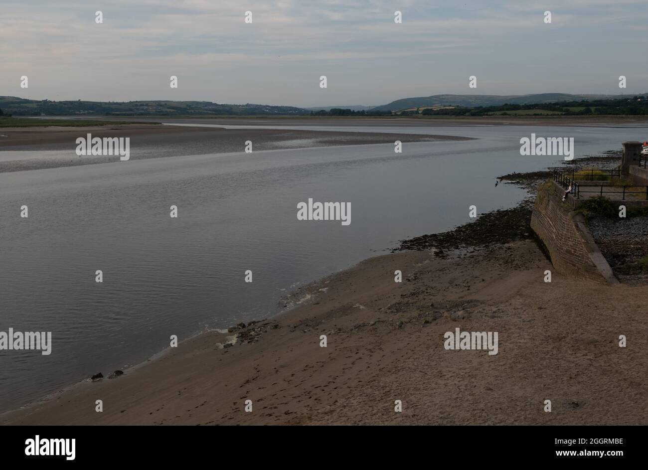 L'estuario del fiume Loughor, Galles Foto Stock