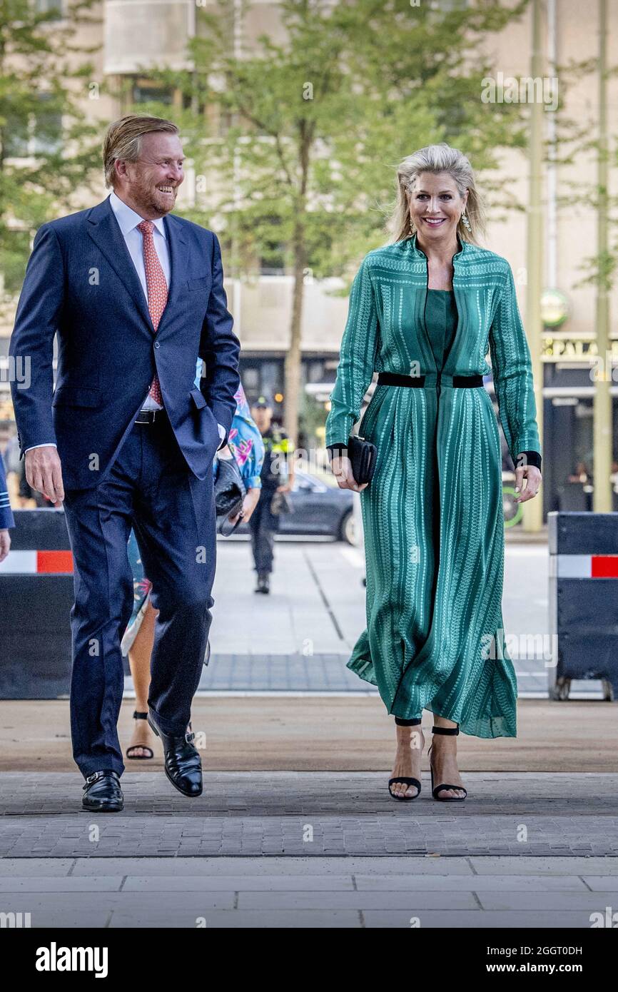 Re Willem-Alexander e la regina Maxima dei Paesi Bassi partecipano all'apertura del centro culturale di amare il 2 settembre 2021 a l'Aia, Paesi Bassi. Foto di Robin Utrecht/ABACAPRESS.COM Foto Stock