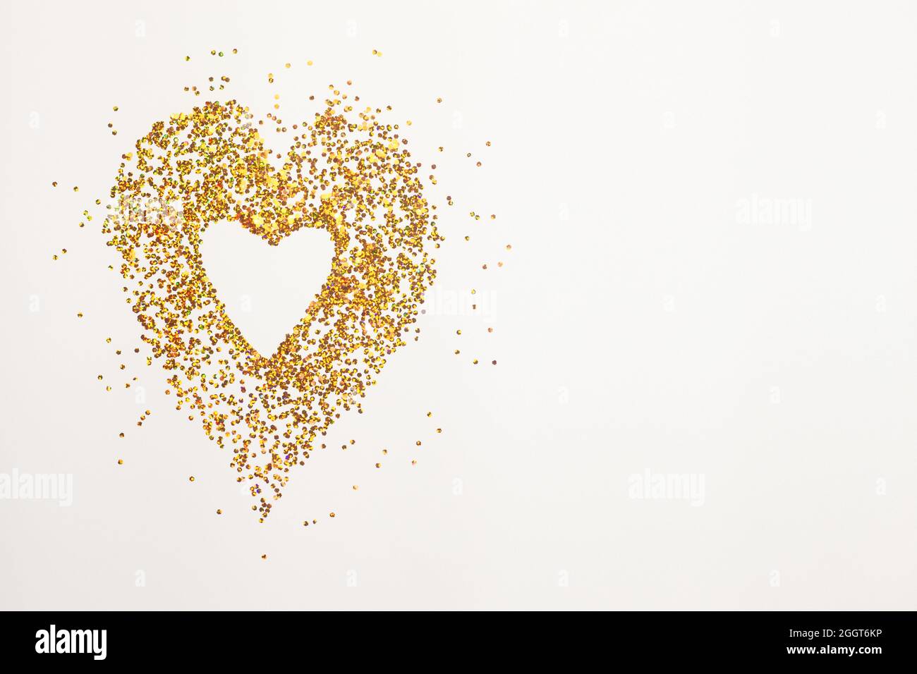 Paillettes Piatte A Forma Di Cuore Fucsia Rosa E Dorato 16mm