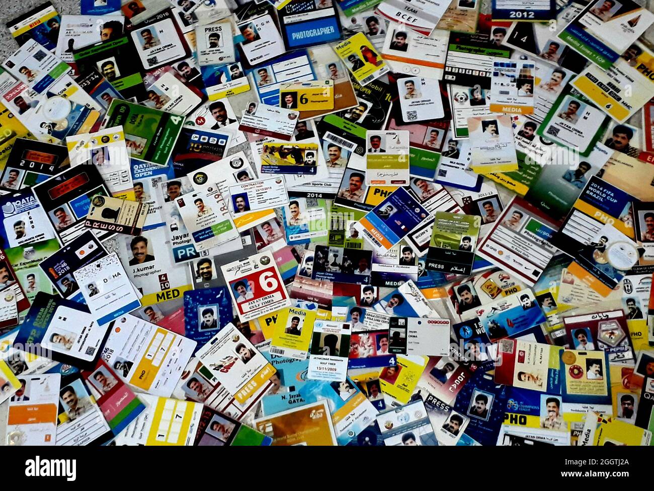 Schede ID supporti Foto Stock