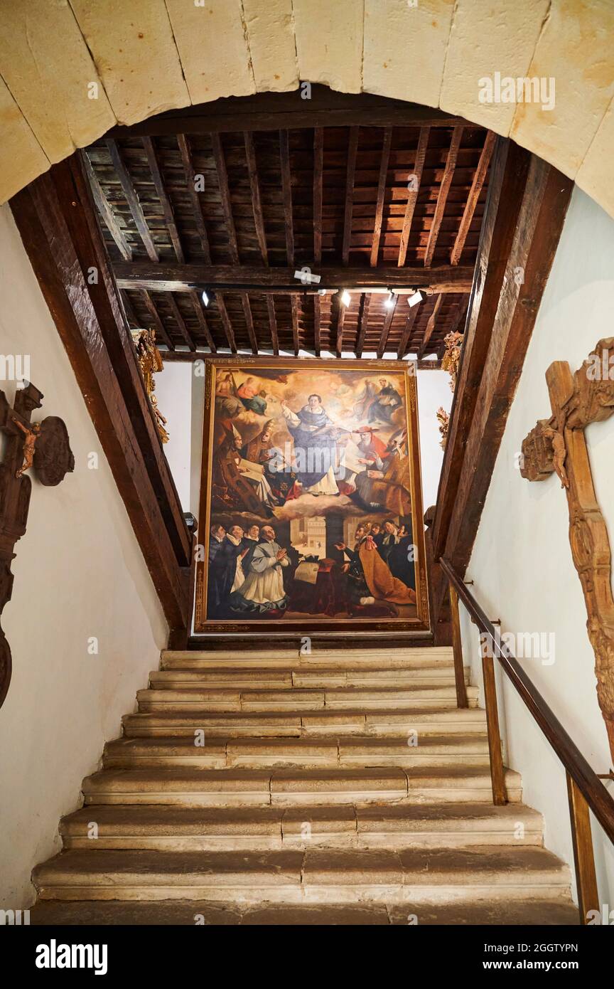 Primo museo diocesano costruito in Spagna, Museo Diocesano Regina Coeli, Santillana del Mar, Cantabria, Spagna Foto Stock