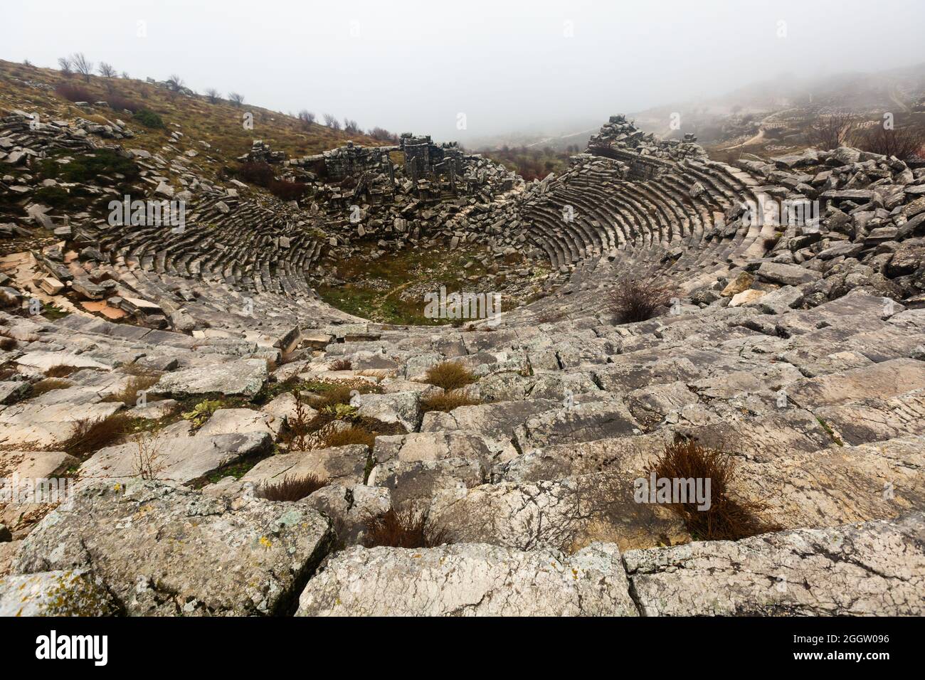 Rovine di Sagalassos antico teatro romano Foto Stock