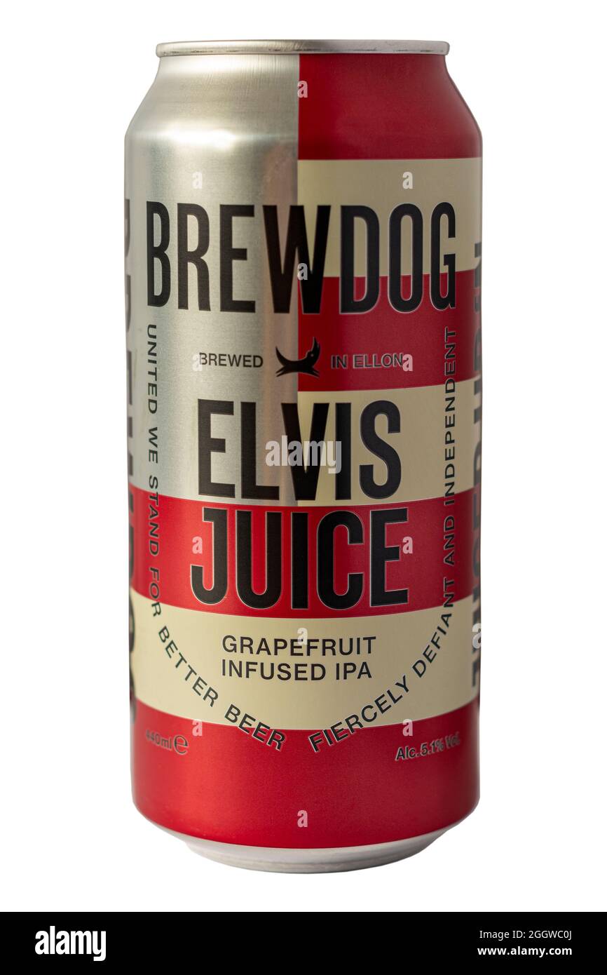 Birrificio BrewDog - succo di Elvis - pompelmo infuso IPA - 5.1%abv. Foto Stock