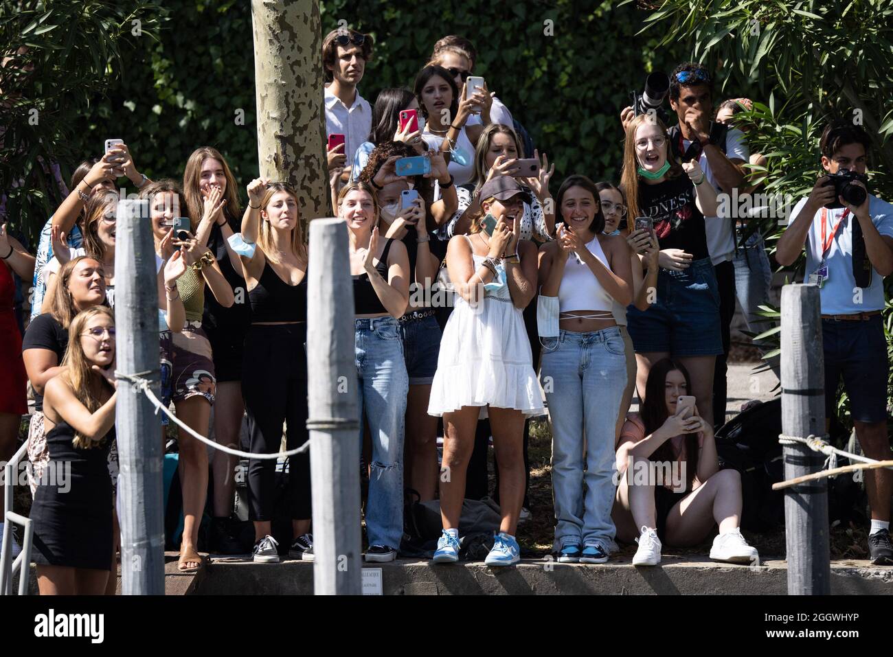 Palazzo del Casino, Lido di Venezia, Italia, 03 settembre 2021, Timothee Chalamet lascia Palazzo del Casino dopo la fotocall 'dune' durante il 78° Festival del Cinema di Venezia 2021 - News Foto Stock