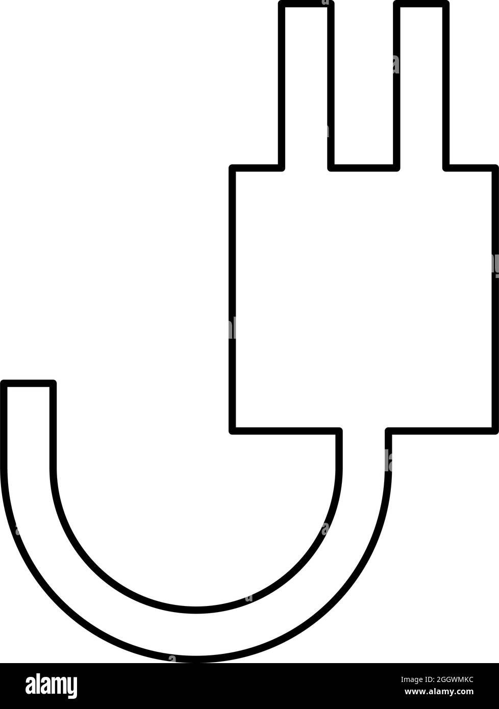 Forchetta elettronica con contorno del filo icona di colore nero  illustrazione vettoriale stile piatto immagine semplice Immagine e  Vettoriale - Alamy