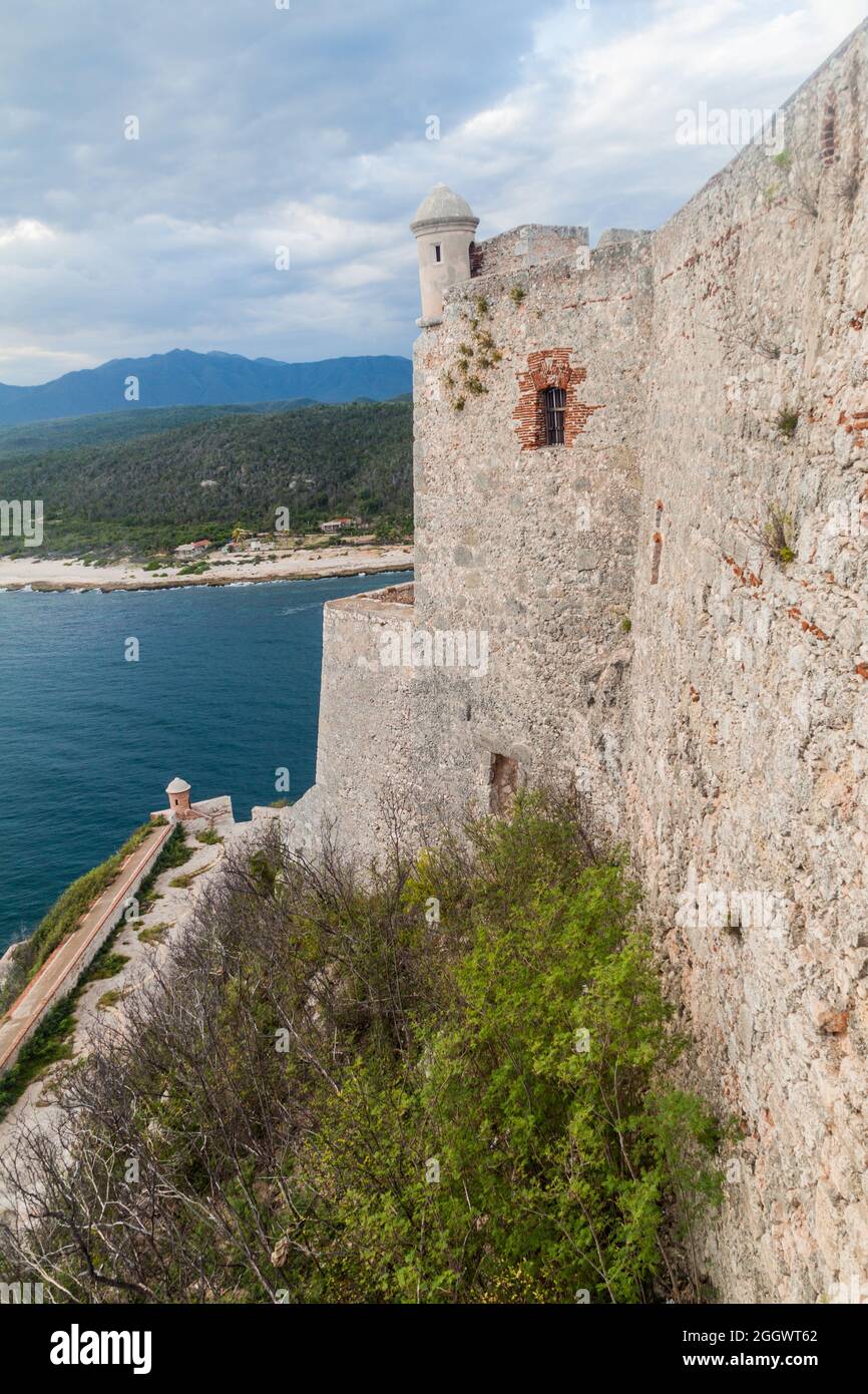 Castello di San Pedro de la Roca del Morro di Santiago de Cuba, Cuba Foto Stock