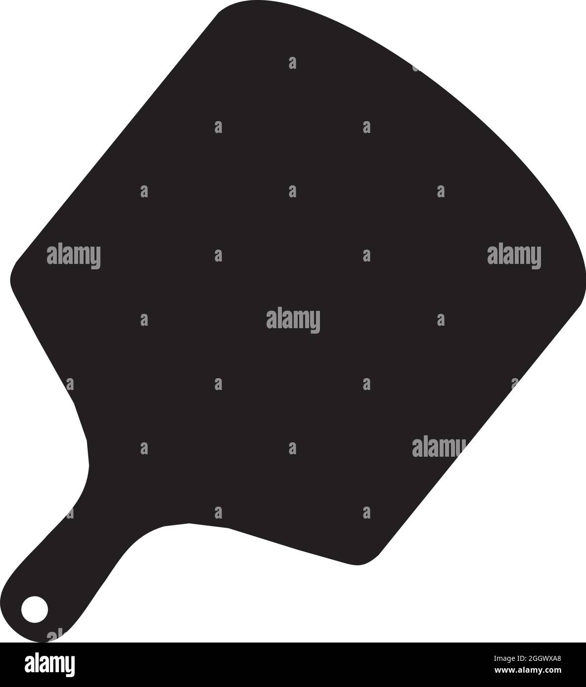 Modello vettoriale nero con logo a buccia di pizza Illustrazione Vettoriale
