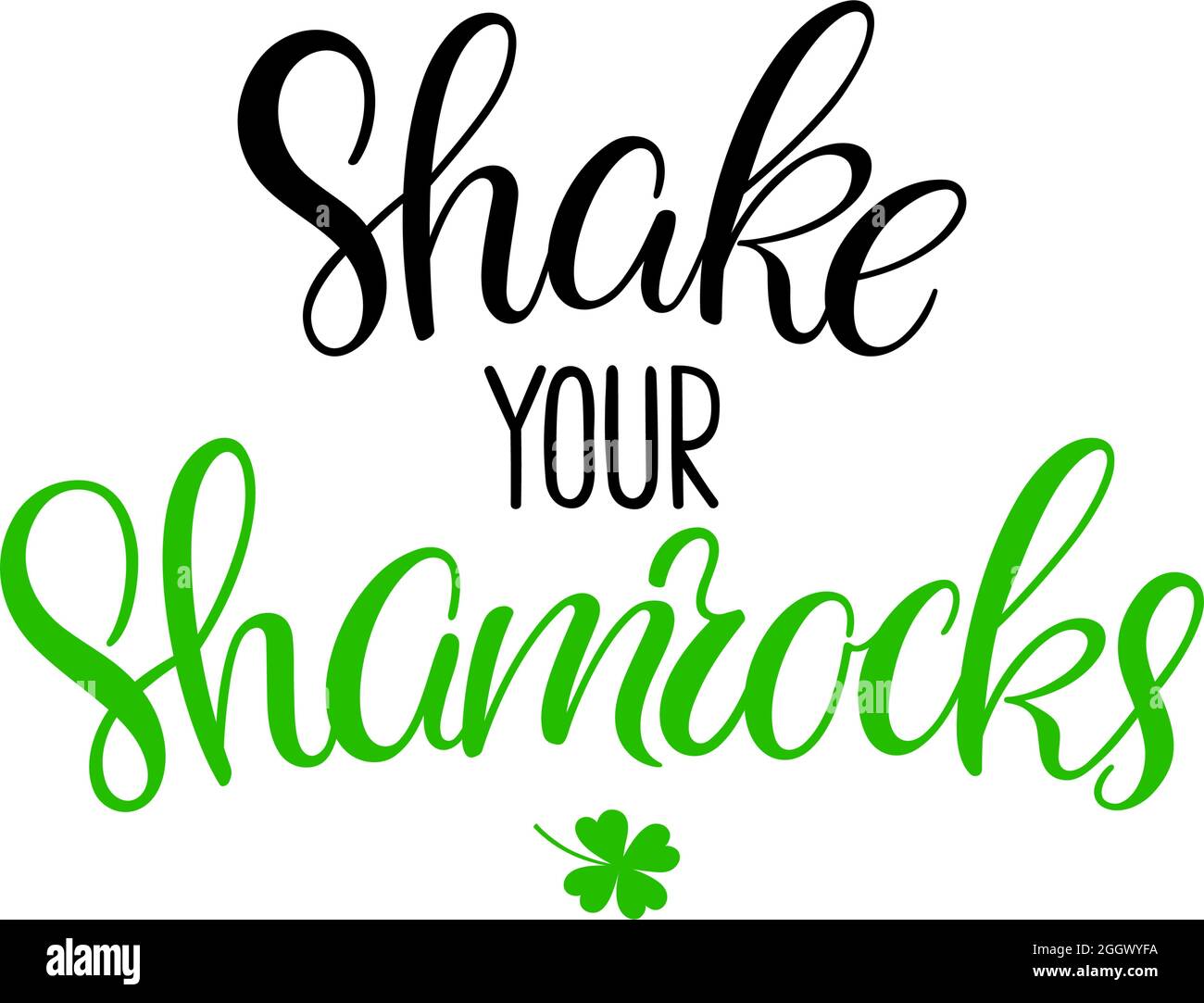 Agita i tuoi Shamrock. Biglietto di auguri per il giorno di San Patrizio. Illustrazione vettoriale Illustrazione Vettoriale