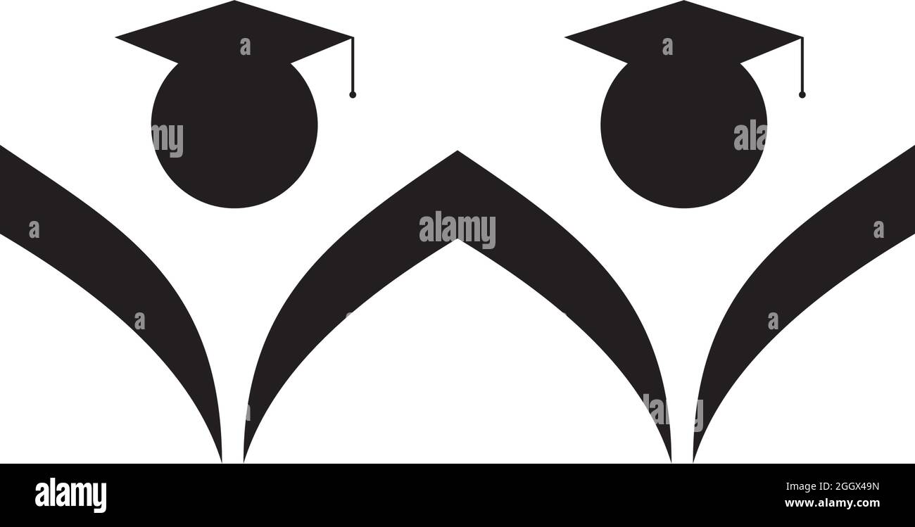 Modello vettoriale per il disegno del logo dell'icona Bachelor Illustrazione Vettoriale