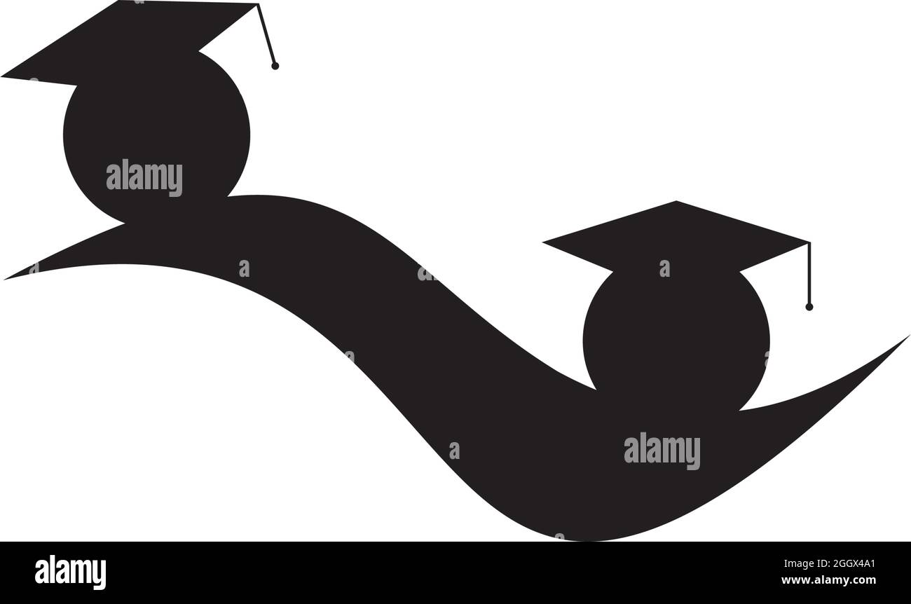 Modello vettoriale per il disegno del logo dell'icona Bachelor Illustrazione Vettoriale