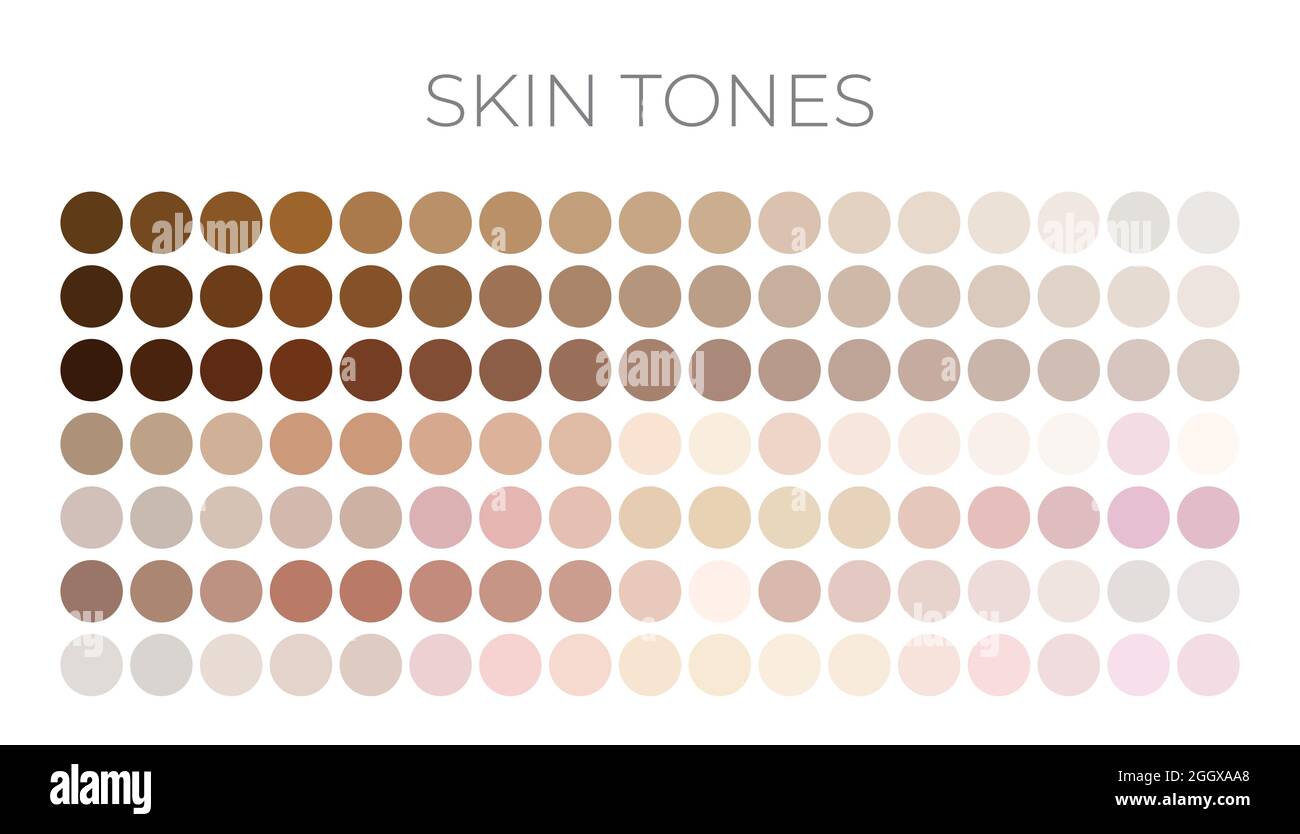 Campioni di colori tonalità della pelle Illustrazione Vettoriale