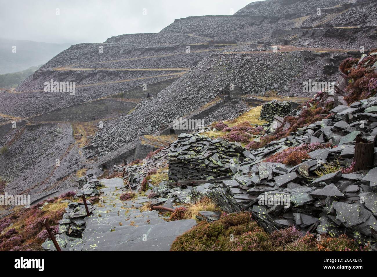 Dinorwic Slate Mine, Galles Foto Stock