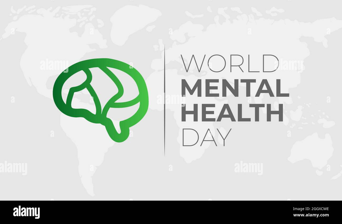 World Mental Health Day sfondo Illustrazione Vettoriale