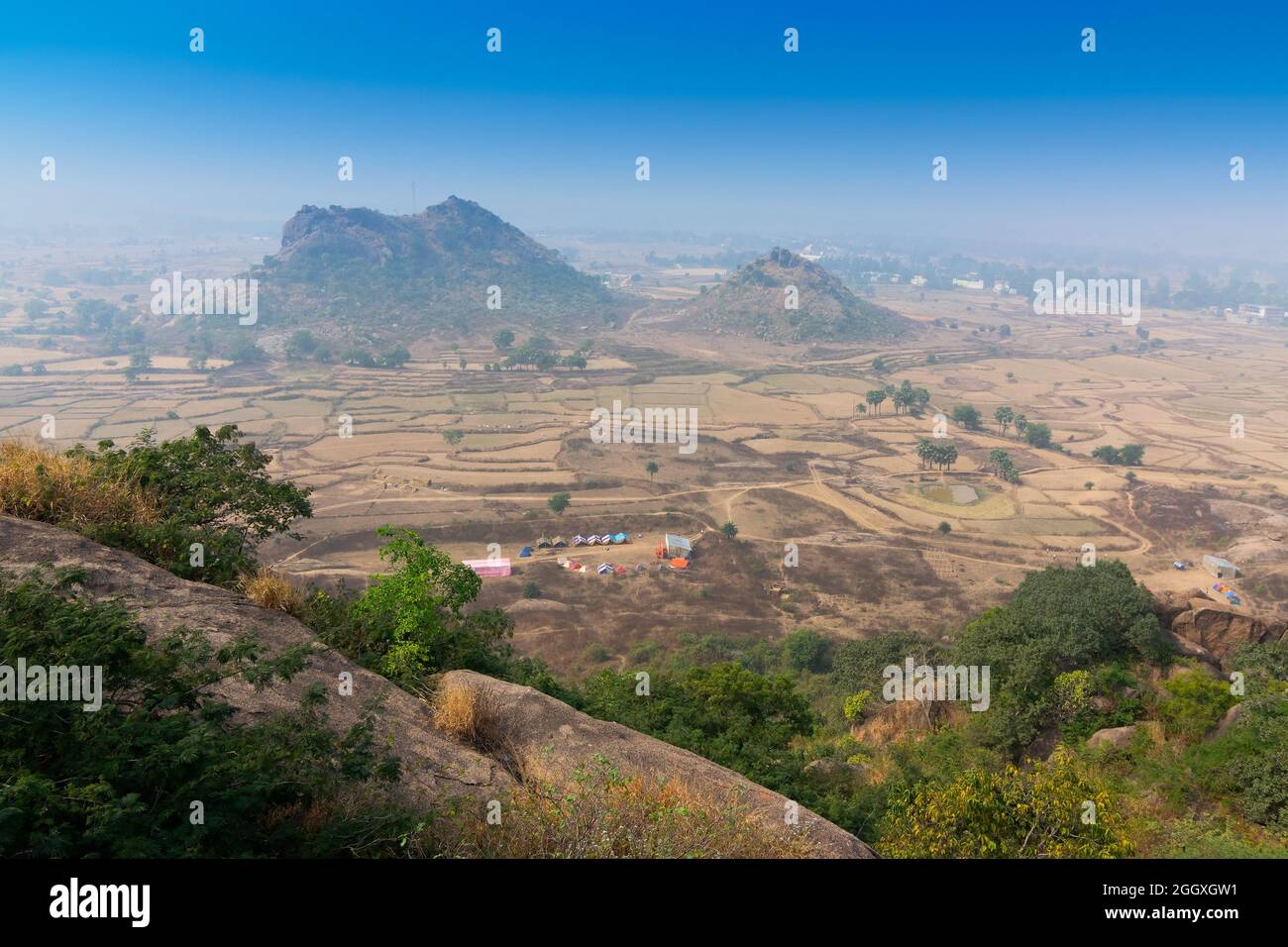 Kathurin è una collina che è un'attrazione turistica statale dell'India di 14.524 abitanti, situata nel distretto di Purulia, nello stato federato del Bengala Occidentale. Vista di Purulia. Foto Stock