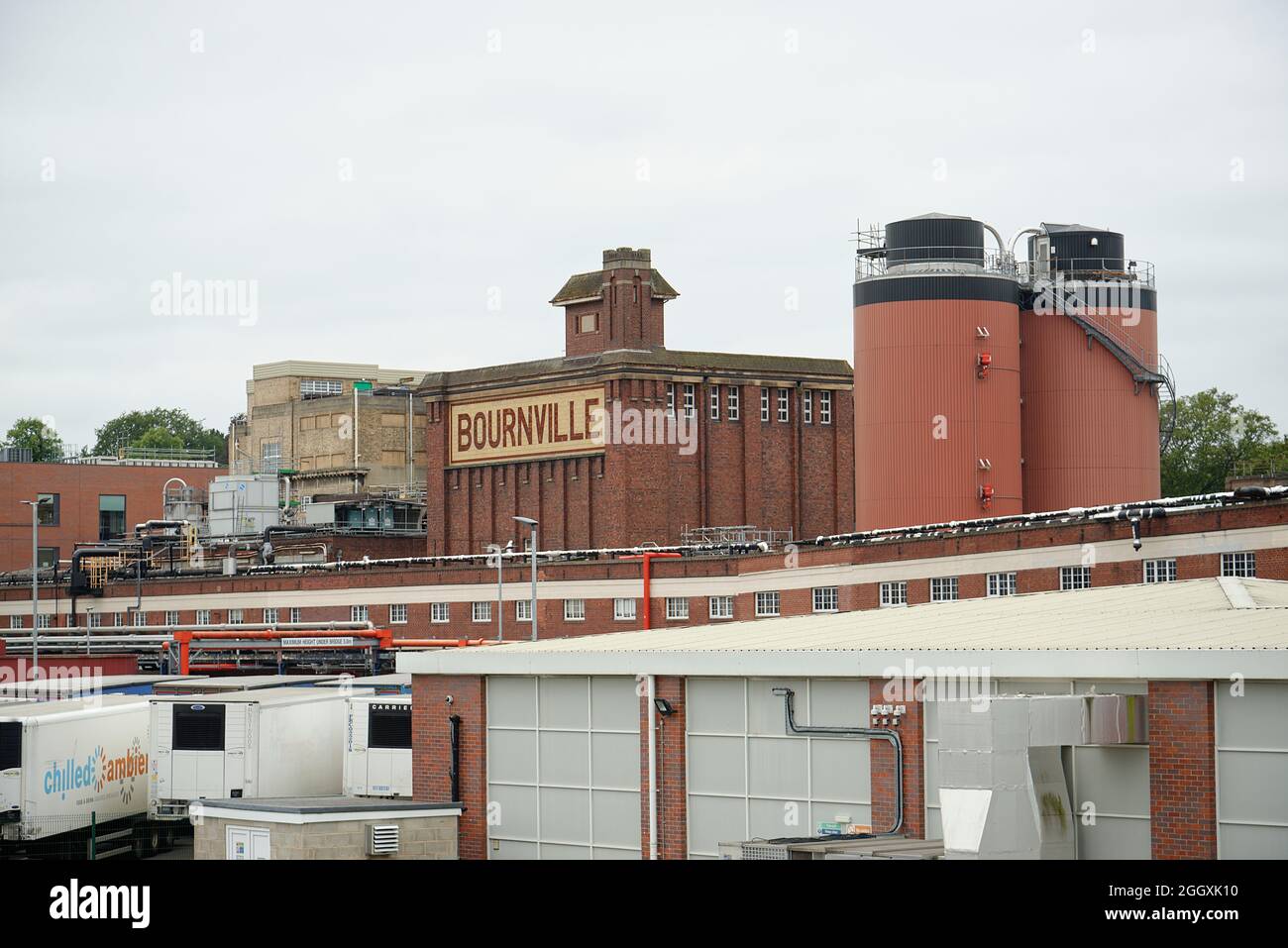 Fabbrica di alimenti Cadbury a Bournville, West Midlands. Fabbrica di cioccolato Cadbury World. Foto Stock