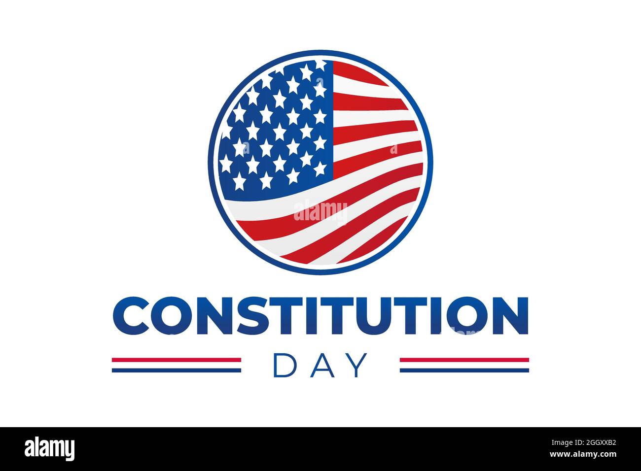 Icona del logo isolato del giorno della Costituzione Illustrazione Vettoriale