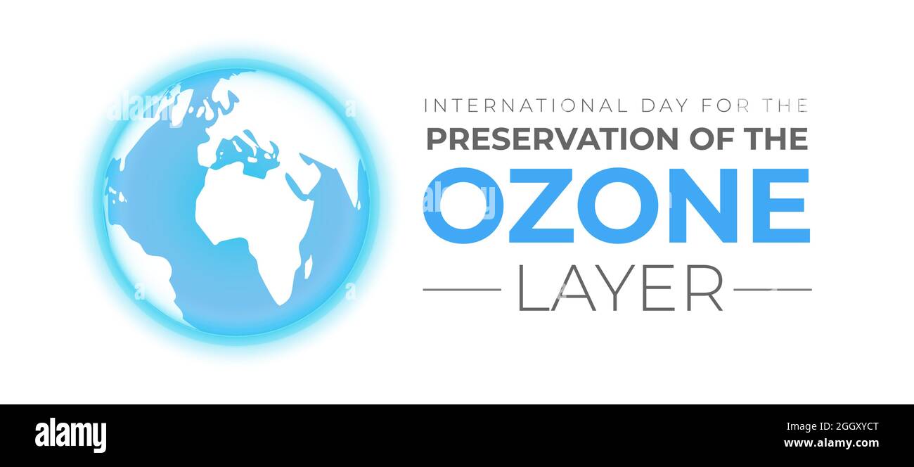 Giornata internazionale per la conservazione del livello di ozono - Illustrazione sfondo Illustrazione Vettoriale