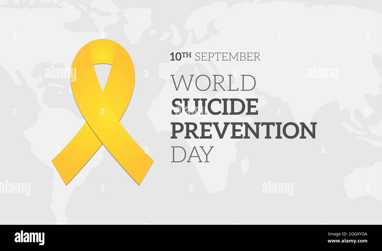 World Suicide Prevention Day sfondo Illustrazione Banner Illustrazione Vettoriale