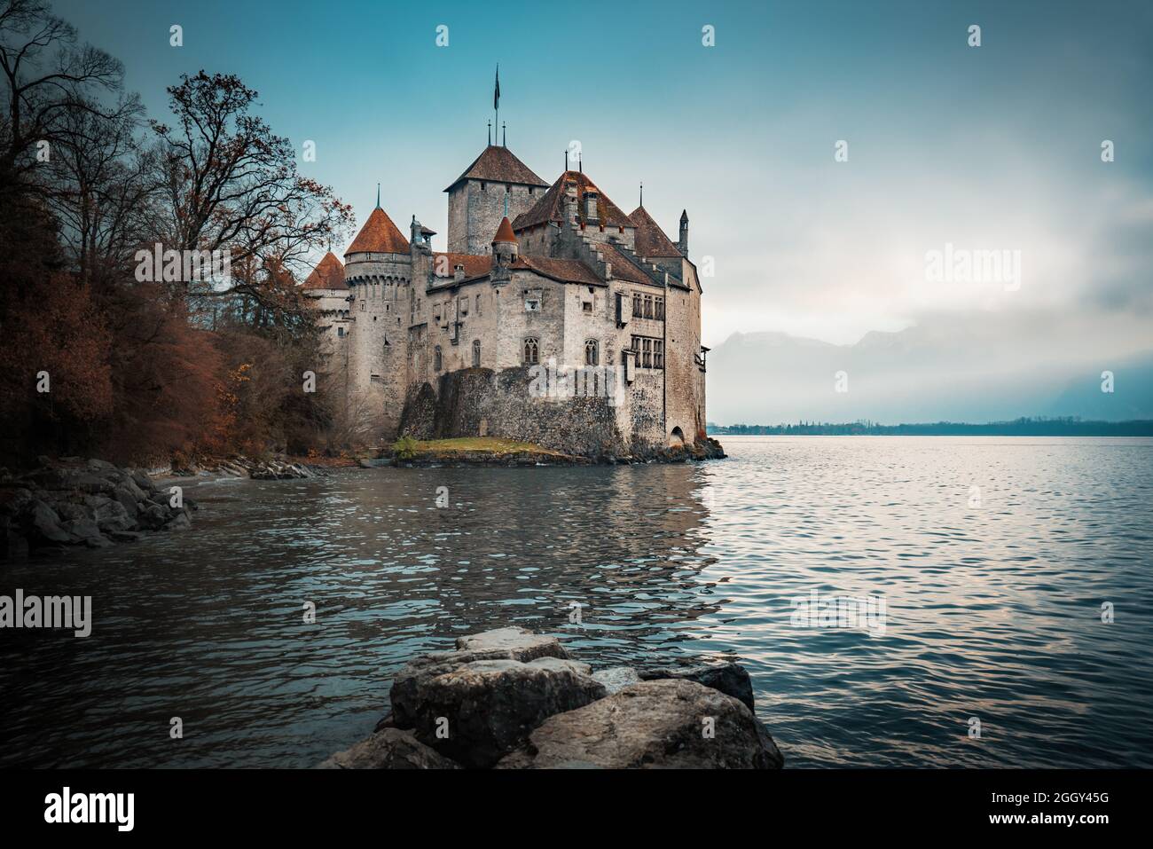 Castello di Chillon - Cantone di Vaud, Svizzera Foto Stock