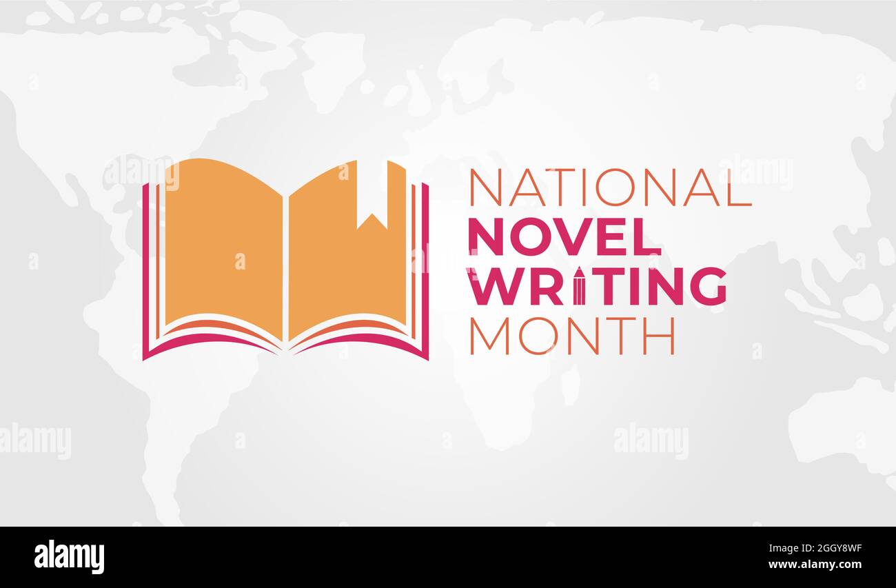 National romanzo scrittura mese sfondo Illustrazione Illustrazione Vettoriale