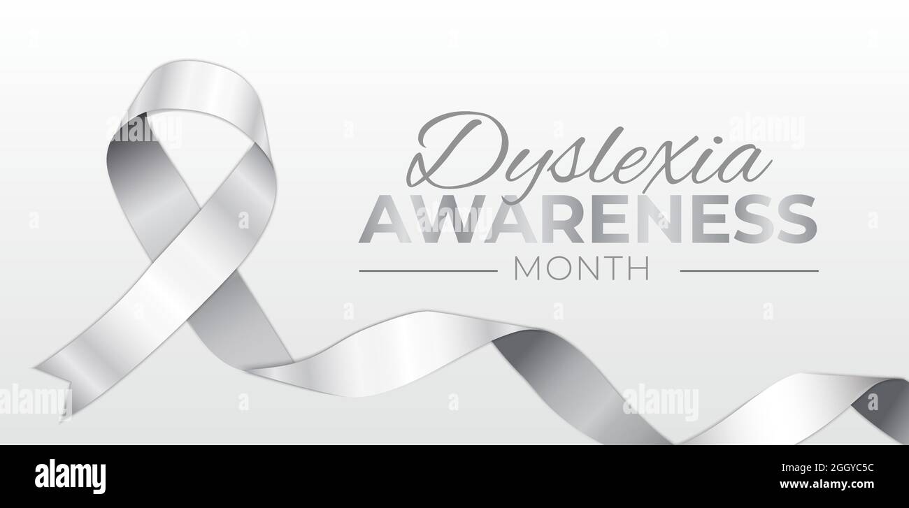Dislessia awareness Month Illustrazione di sfondo Illustrazione Vettoriale
