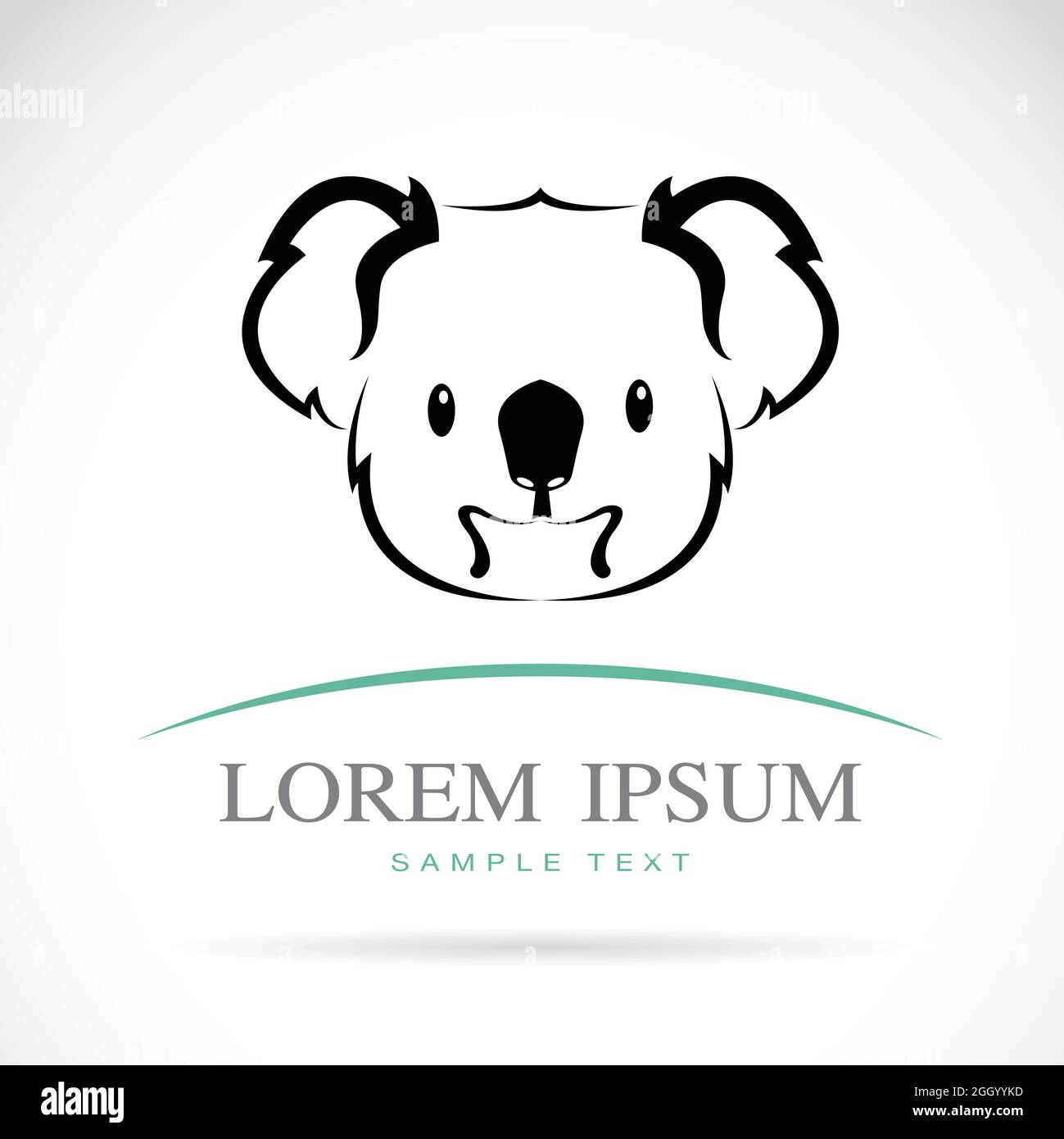 Immagine vettoriale di un orso koala su sfondo bianco. Illustrazione vettoriale a livelli facilmente modificabile. Animali selvatici. Illustrazione Vettoriale